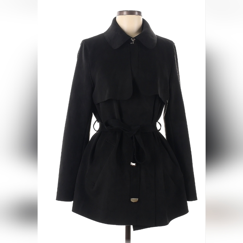H&M Black Trench Coat with Belt